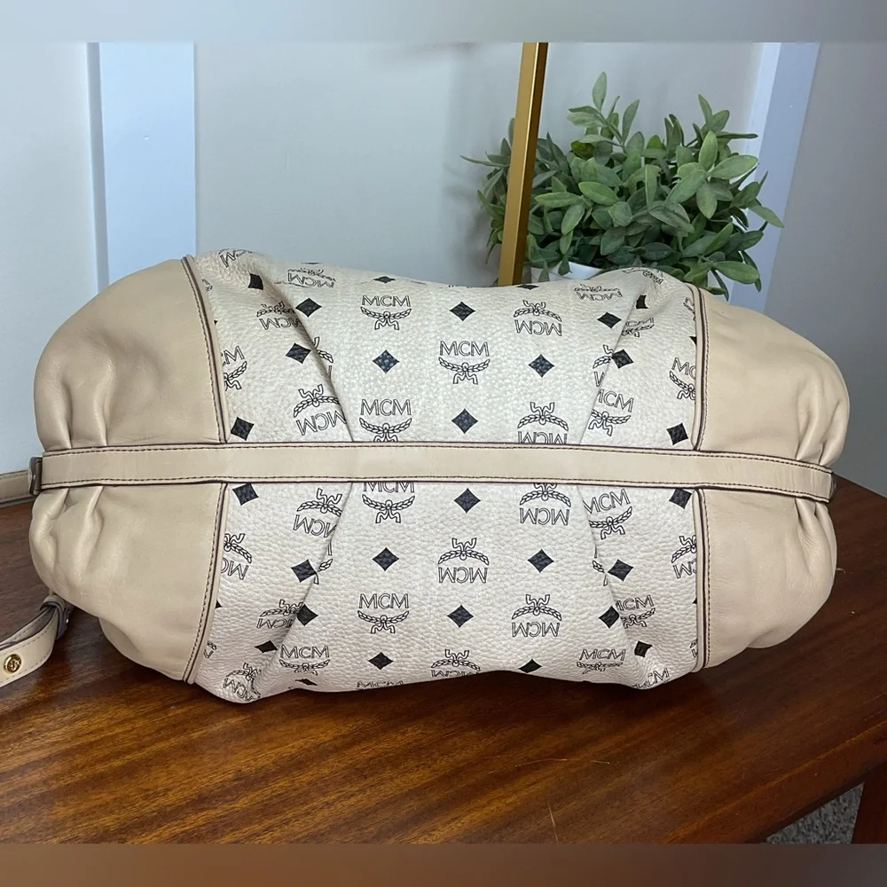 MCM Tan Monogram Satchel - Picture 14 of 16